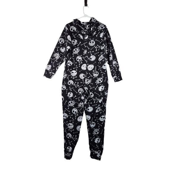 Jack Skellington Pajamas The Nightmare Before Christmas Medium hooded Fleece - Picture 2 of 4
